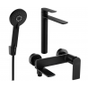 Mexen Zero R40 bathtub set, Black - 71113R40-70