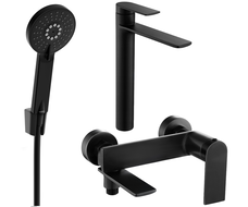 Mexen Zero R40 bathtub set, Black - 71113R40-70
