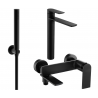 Mexen Zero R70 bathtub set, Black - 71113R70-70