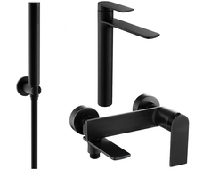 Mexen Zero R70 bathtub set, Black - 71113R70-70