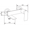 Mexen Zero R02 bathtub mixer tap with shower head, Chrome - 7113R02-00