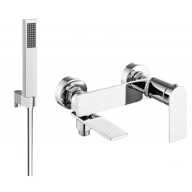 Mexen Zero R02 bathtub faucet with shower set, chrome - 7113R02-00