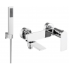 Mexen Zero R02 bathtub mixer tap with shower head, Chrome - 7113R02-00