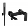 Mexen Zero R02 bathtub faucet with shower set, black - 7113R02-70