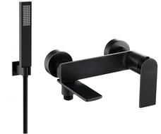 Mexen Zero R02 bathtub mixer tap with shower head, Black - 7113R02-70