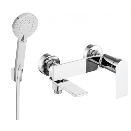 Mexen Zero R40 bathtub faucet with shower set, chrome - 7113R40-00