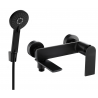 Mexen Zero R40 bath tap with shower set, black - 7113R40-70