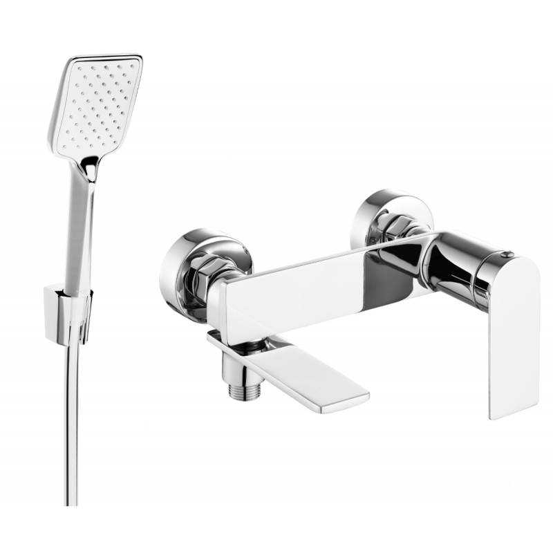 Mexen Zero R62 bath mixer with shower set, chrome - 7113R62-00