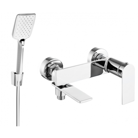 Mexen Zero R62 bathtub faucet with shower set, chrome - 7113R62-00