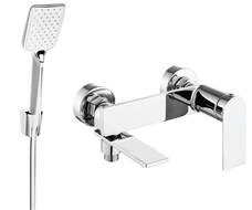 Mexen Zero R62 bath mixer with shower set, chrome - 7113R62-00