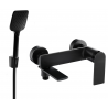Mexen Zero R62 bath mixer with shower set, black - 7113R62-70