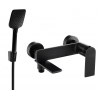 Mexen Zero R62 bathtub mixer tap with shower head, Black - 7113R62-70