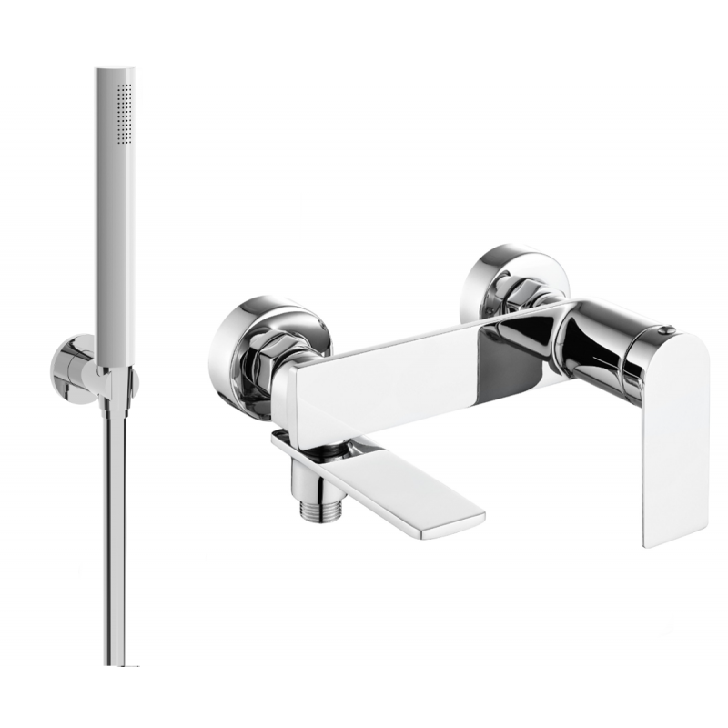 Mexen Zero R70 bathtub mixer tap with shower head, Chrome - 7113R70-00