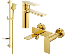 Mexen Zero DF62 bath set, gold - 71103DF62-50