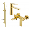 Mexen Zero DF70 bath set, gold - 71103DF70-50