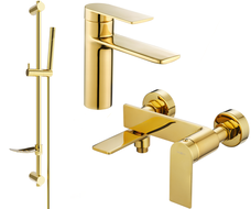 Mexen Zero DF70 bathtub set, Gold - 71103DF70-50