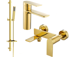 Mexen Zero DQ02 bathtub set, Gold - 71103DQ02-50