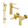 Mexen Zero DQ40 bath set, gold - 71103DQ40-50