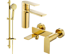 Mexen Zero DQ40 bath set, gold - 71103DQ40-50