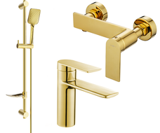 Mexen Zero DF62 shower set, Gold - 71104DF62-50
