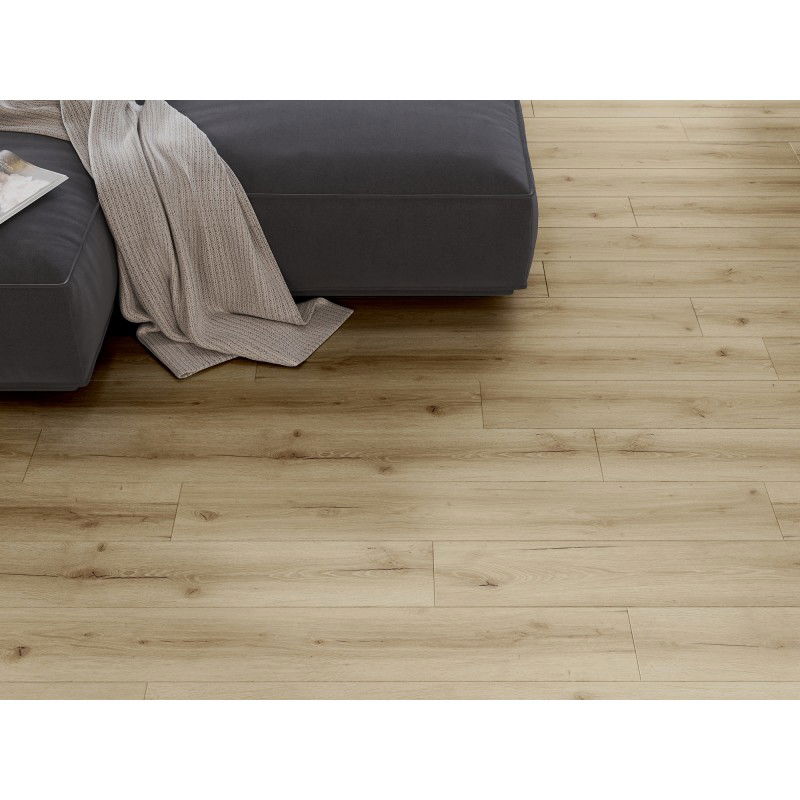 Mexen Sun Valley vinyl panels 1240 x 182 mm SPC 6.5 mm, IXPE underlay 1.5 mm, 4 V-Groove, Oak - F1006-1240-182-505-4V1-01