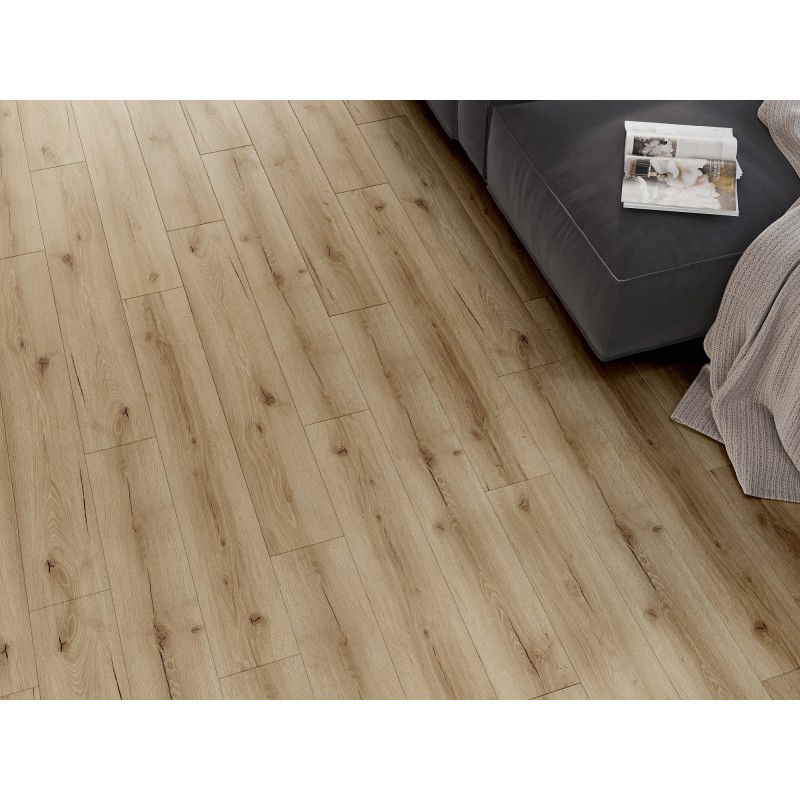 Mexen Sun Valley vinyl panels 1240 x 182 mm SPC 6.5 mm, IXPE underlay 1.5 mm, 4 V-Groove, Oak - F1006-1240-182-505-4V1-01