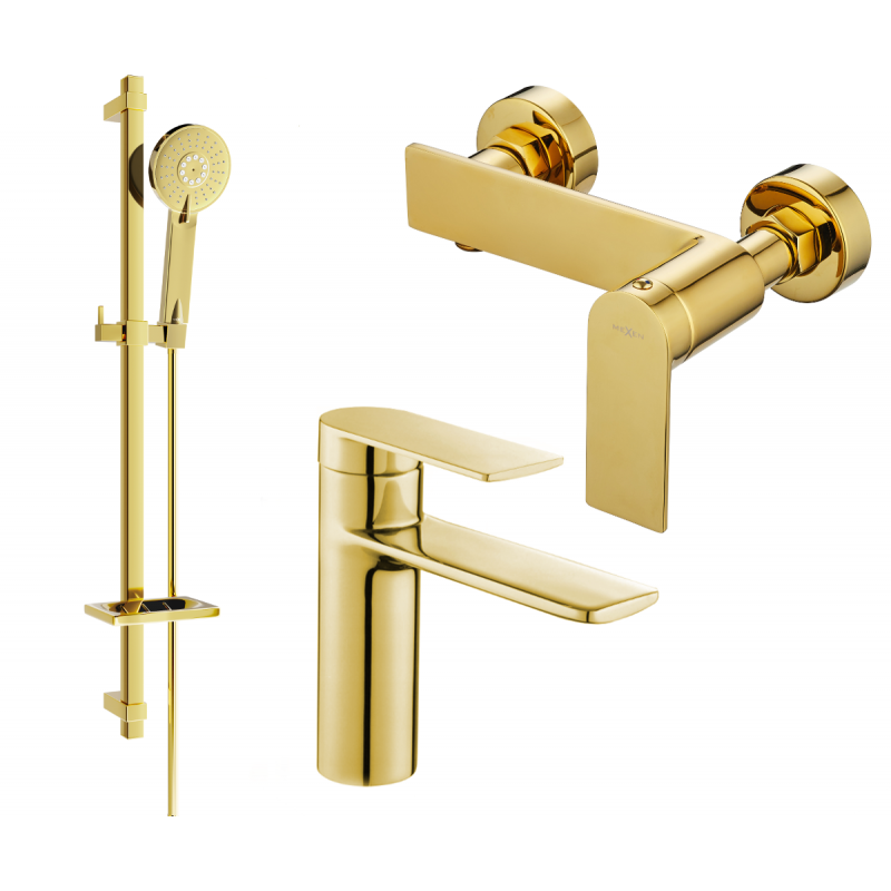 Mexen Zero DQ40 shower set, Gold - 71104DQ40-50