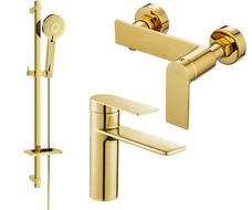 Mexen Zero DQ40 shower set, Gold - 71104DQ40-50