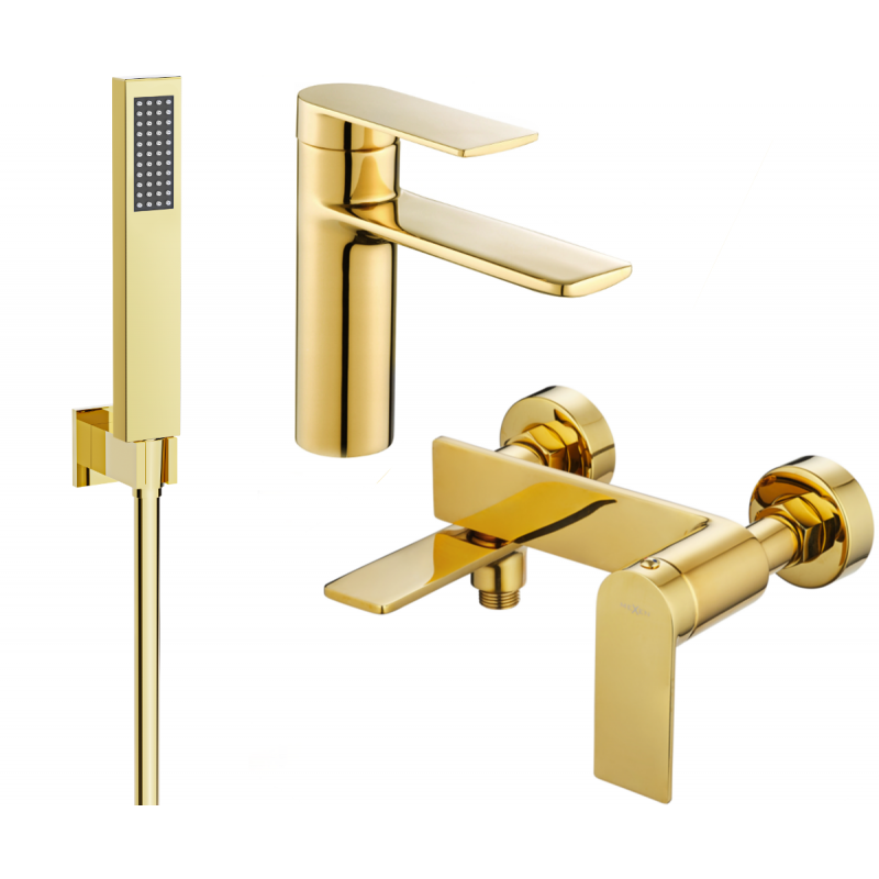 Mexen Zero R02 bathtub set, Gold - 71103R02-50