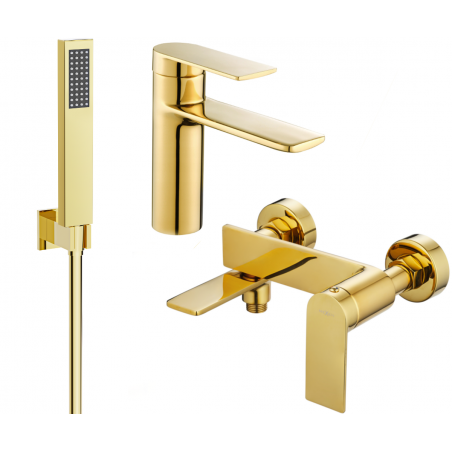 Mexen Zero R02 bathtub set, Gold - 71103R02-50
