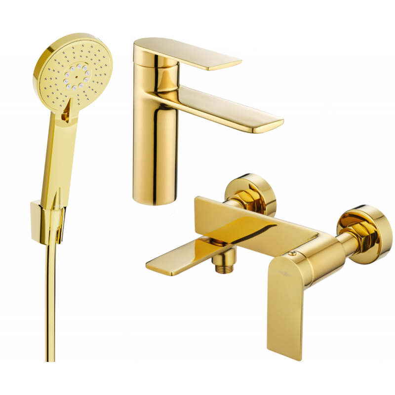 Mexen Zero R40 bathtub set, Gold - 71103R40-50