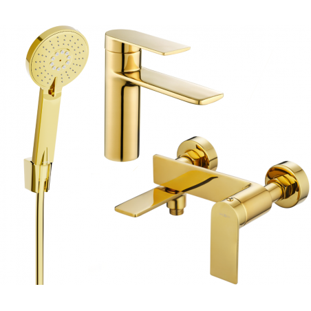 Mexen Zero R40 bathtub set, Gold - 71103R40-50