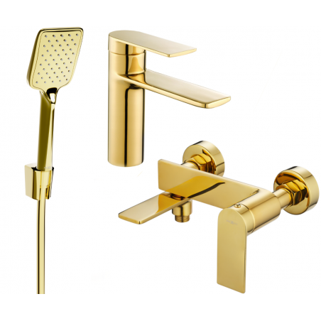 Mexen Zero R62 bath set, gold - 71103R62-50