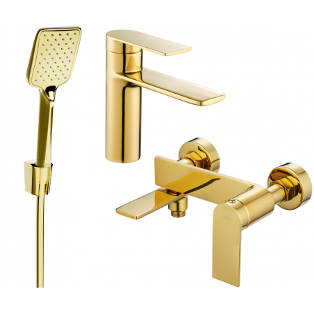 Mexen Zero R62 bathtub set, Gold - 71103R62-50
