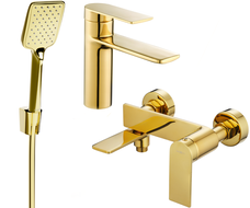 Mexen Zero R62 bath set, gold - 71103R62-50