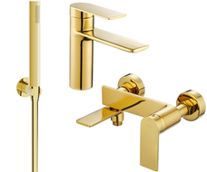 Mexen Zero R70 bathtub set, Gold - 71103R70-50