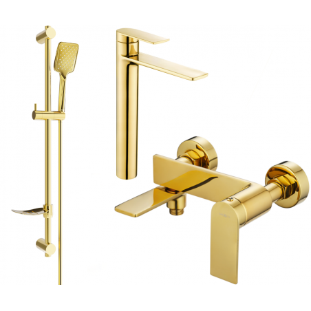 Mexen Zero DF62 bathtub set, Gold - 7113DF62-50