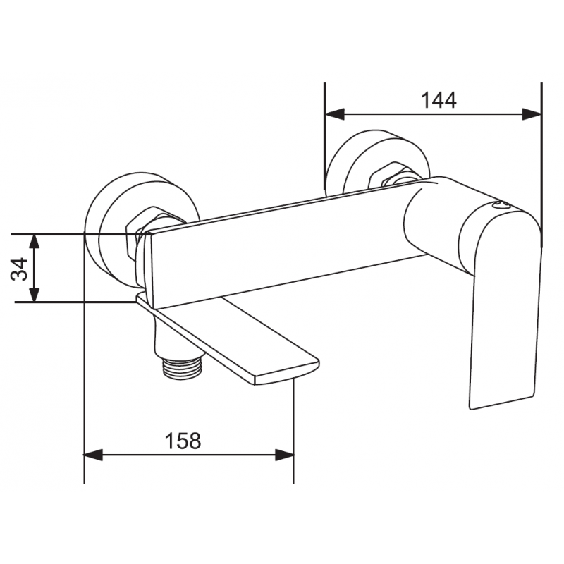 Mexen Zero DF70 bath set, gold - 7113DF70-50
