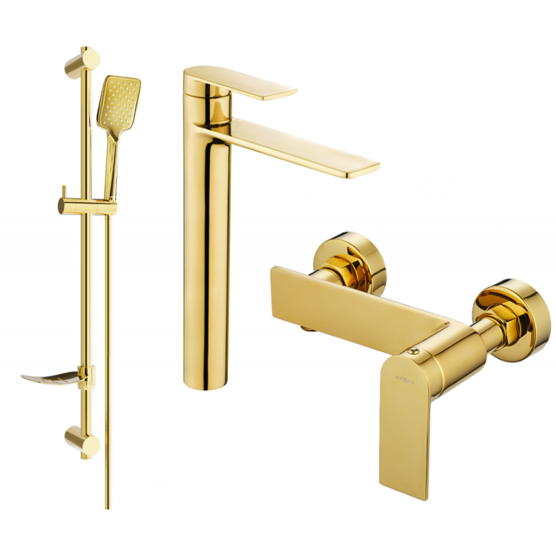 Mexen Zero DF62 shower set, Gold - 71114DF62-50