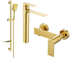 Mexen Zero DF62 shower set, Gold - 71114DF62-50