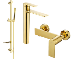 Mexen Zero DF70 shower set, Gold - 71114DF70-50
