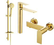 Mexen Zero DQ40 shower set, Gold - 71114DQ40-50