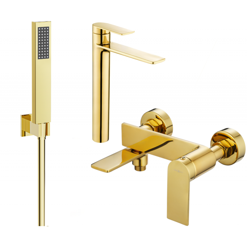 Mexen Zero R02 bathtub set, Gold - 71113R02-50