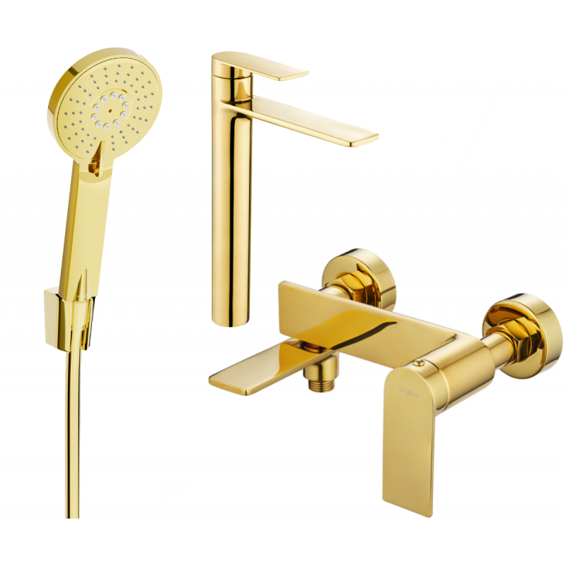 Mexen Zero R40 bathtub set, Gold - 71113R40-50