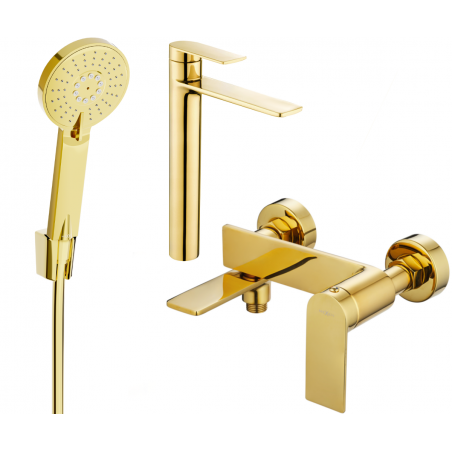 Mexen Zero R40 bathtub set, Gold - 71113R40-50