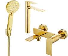 Mexen Zero R40 bathtub set, Gold - 71113R40-50