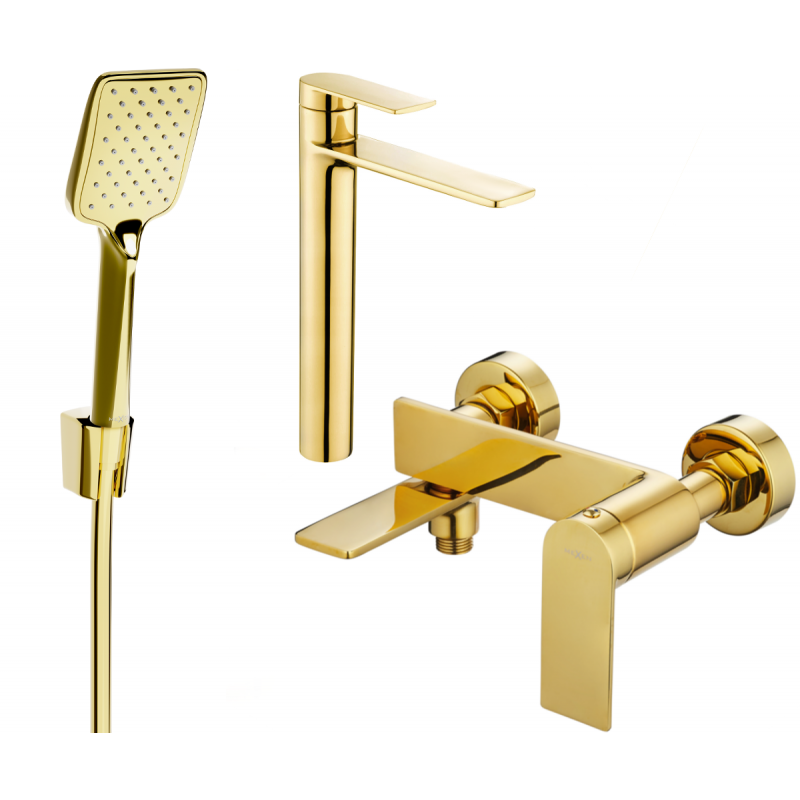 Mexen Zero R62 Bath Set, Gold - 71113R62-50