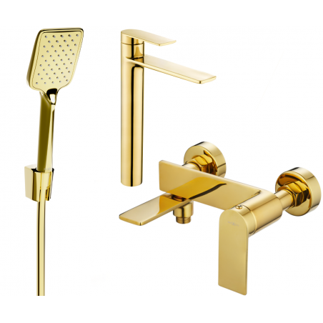 Mexen Zero R62 Bath Set, Gold - 71113R62-50