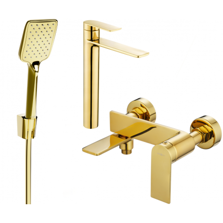 Mexen Zero R62 bathtub set, Gold - 71113R62-50