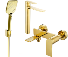 Mexen Zero R62 bathtub set, Gold - 71113R62-50